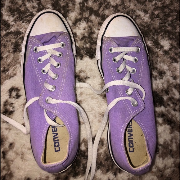 purple converse low tops